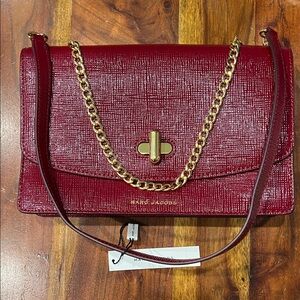 NEW Marc Jacobs Leather Bag, Cranberry